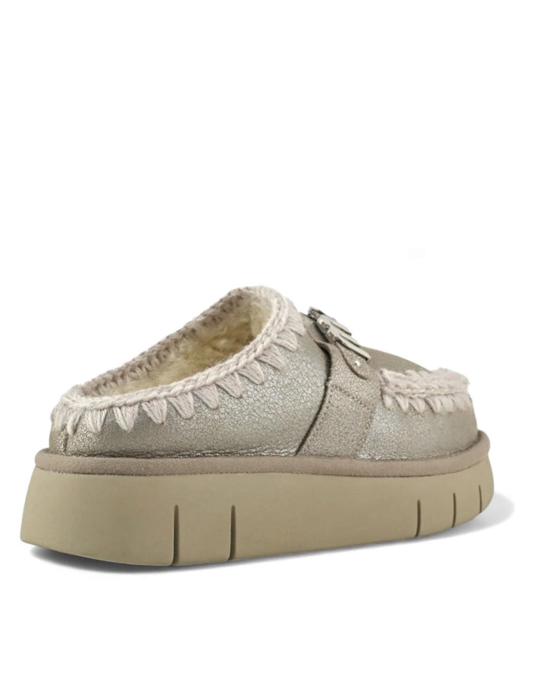 Bounce Clog Special Leather Stone Metallic