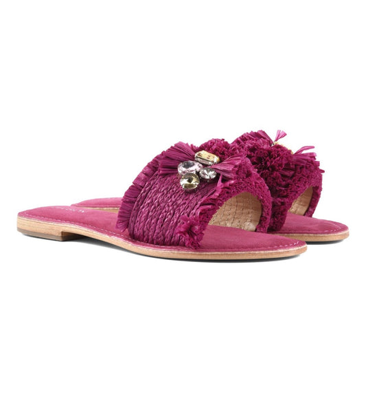 Women's CBF.R226007 Raffia slide Fucsia