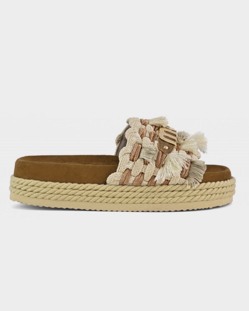 Women's Monoband rope sandal fringes MU.SW451008K Beige