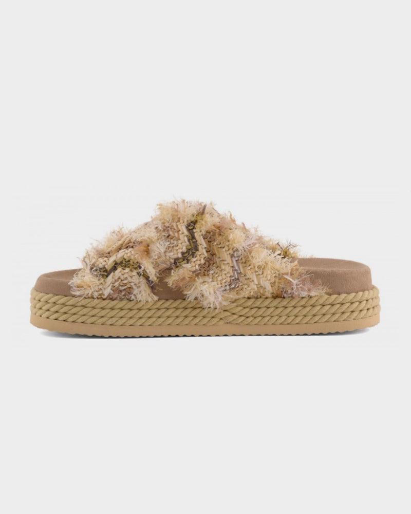 Women's Criss-cross rope sandal multicolor raffia MU.SW451011K Terra