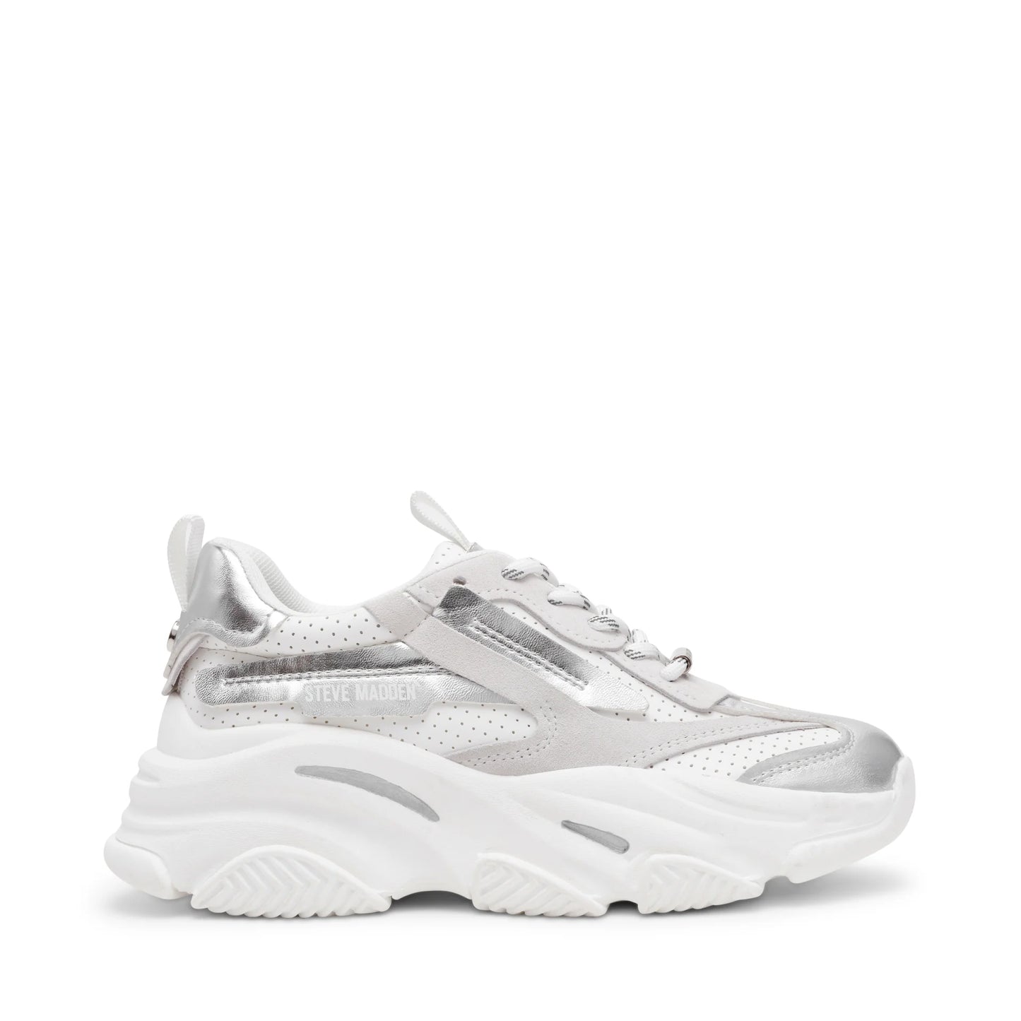 Sneaker Donna POSSES-PERF White/Silver