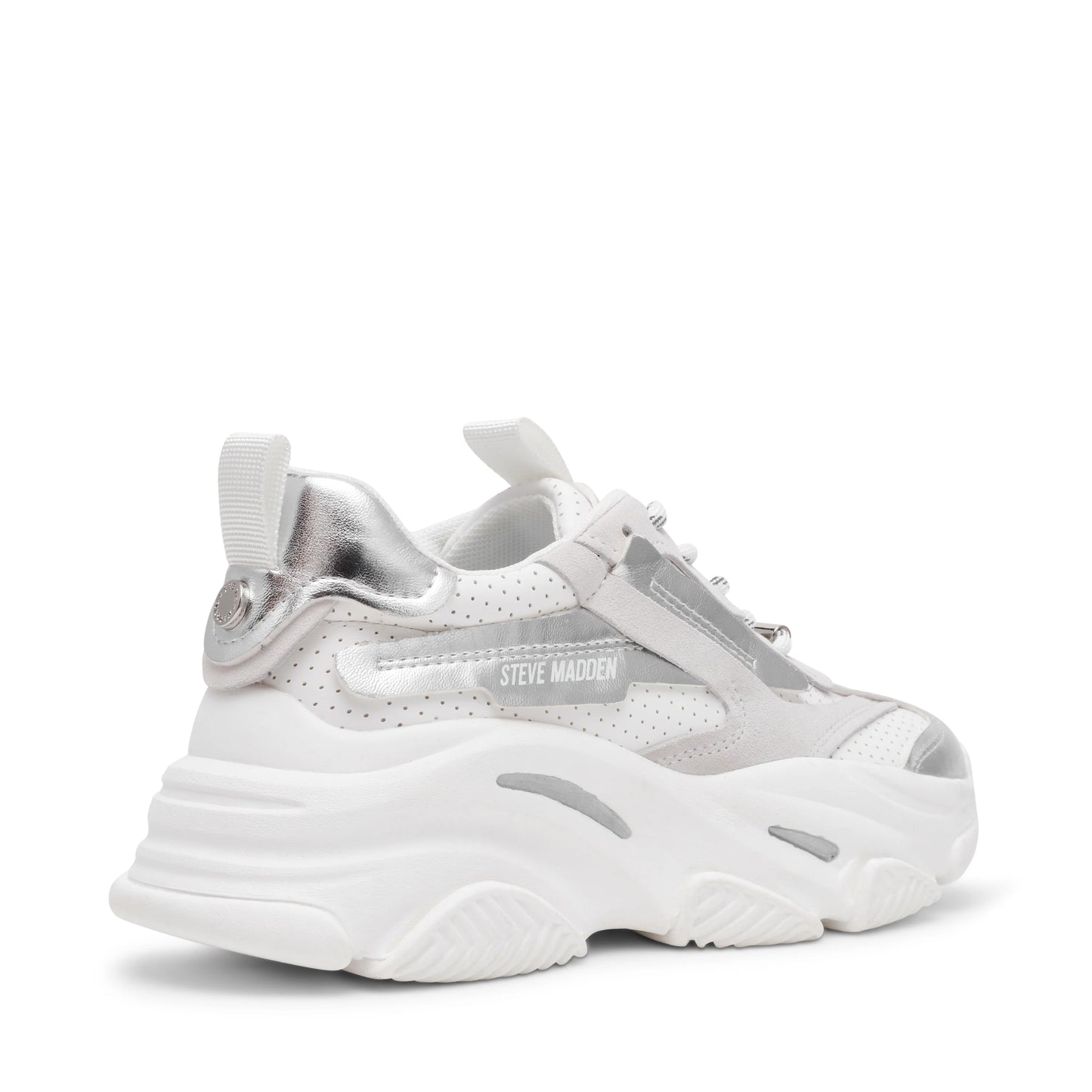 Sneaker Donna POSSES-PERF White/Silver