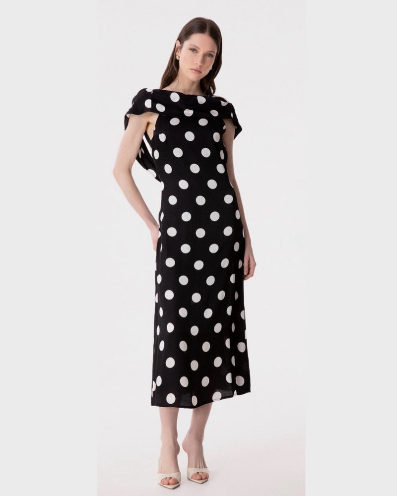 VERA - ABITO MIDI CON SCOLLATURA DIETRO