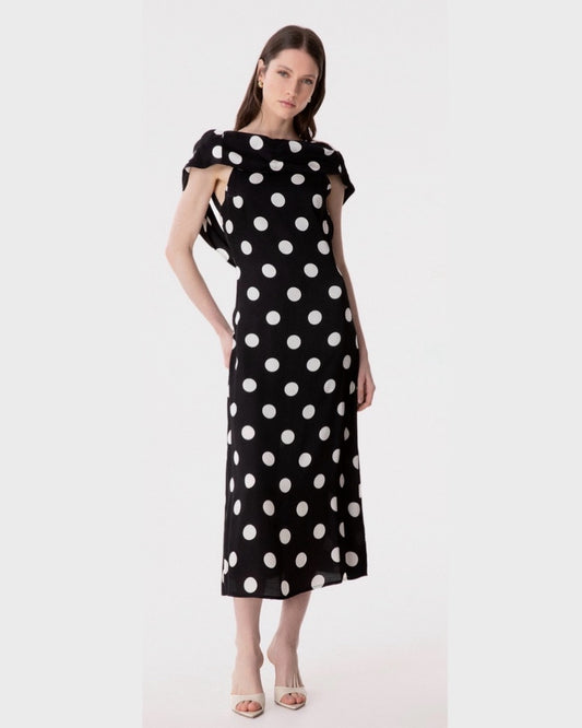 VERA - ABITO MIDI CON SCOLLATURA DIETRO