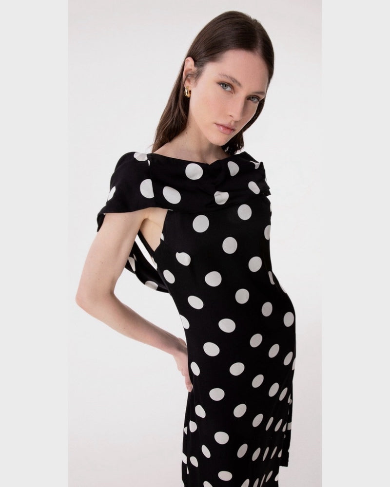 VERA - ABITO MIDI CON SCOLLATURA DIETRO