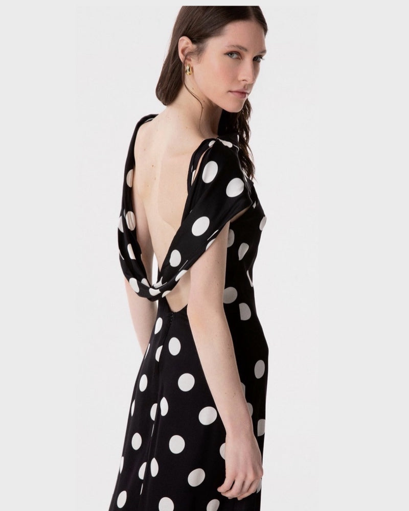 VERA - ABITO MIDI CON SCOLLATURA DIETRO