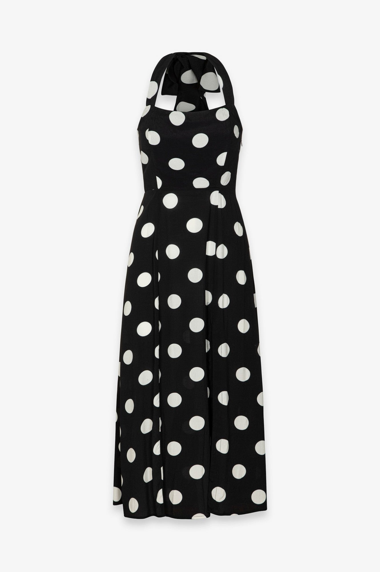 PAULA - ABITO MIDI CON SCOLLO SQUADRATO E SPACCO LATERALE