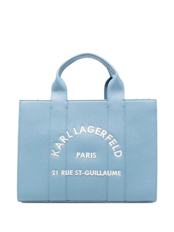 Borsa k/rsg md square tote peb emb Donna B1W30041.NN Blue bloom