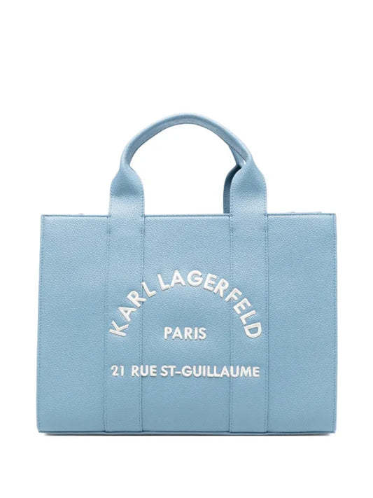 Borsa k/rsg md square tote peb emb Donna B1W30041.NN Blue bloom