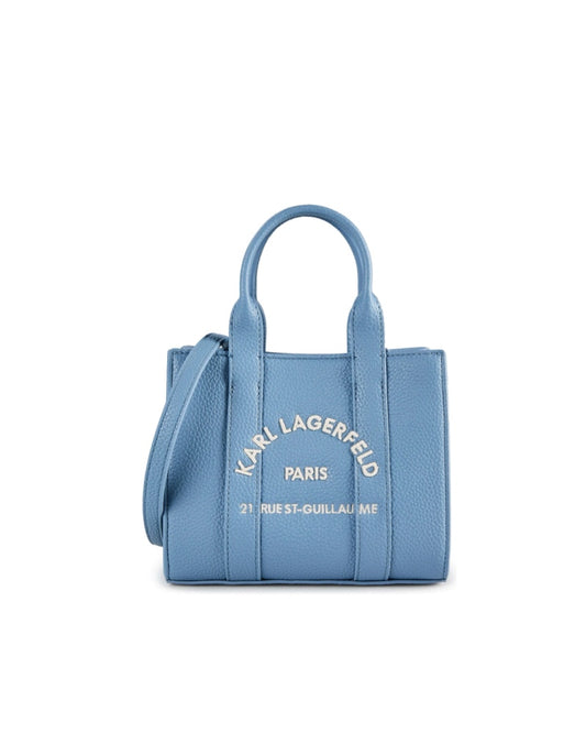 Borsa k/rsg mn square tote peb emb Donna B1W30042.NN Blue bloom