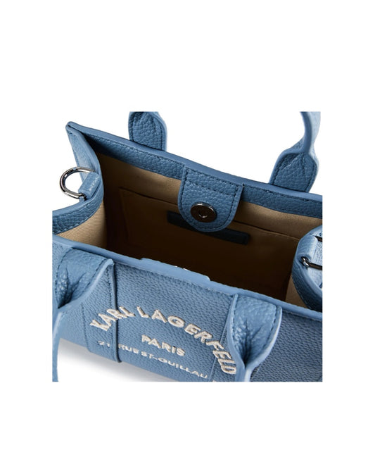 Borsa k/rsg mn square tote peb emb Donna B1W30042.NN Blue bloom