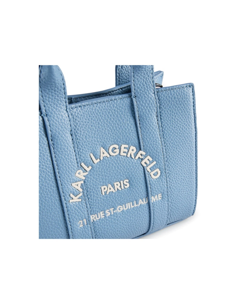 Borsa k/rsg mn square tote peb emb Donna B1W30042.NN Blue bloom