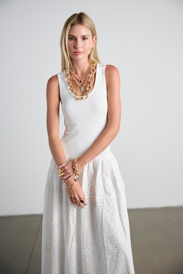 Woman Tank Dress CN-PE26-113 White