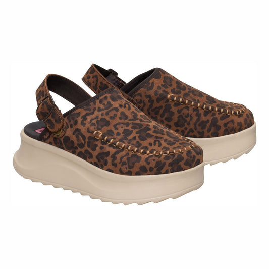 Slip-On Donna HD.44259 Delray Clog Suede Brown Leopard