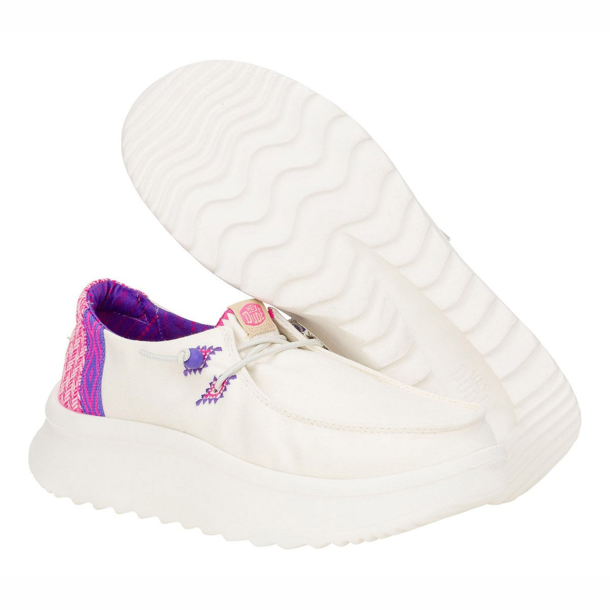 Slip-On Donna HD.41946 Wendy Peak Chambray Woven White/Pink