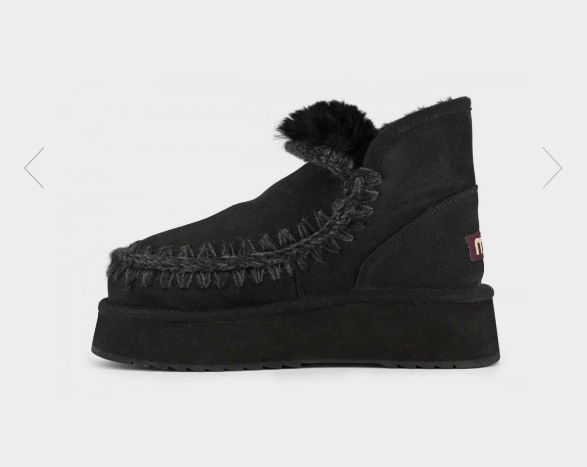 Women's Mini Eskimo Platform Boot MU.FW681000A Black/Black