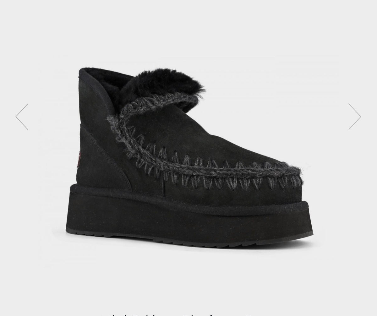 Women's Mini Eskimo Platform Boot MU.FW681000A Black/Black