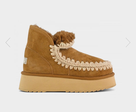 Women's Mini Eskimo Platform Boot MU.FW681000A Cognac