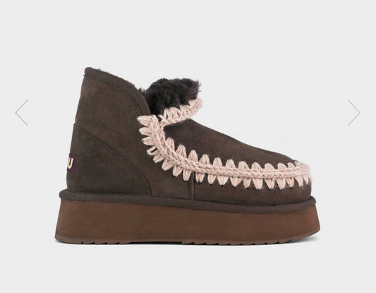 Women's Mini Eskimo Platform Boot MU.FW681000A Mocha