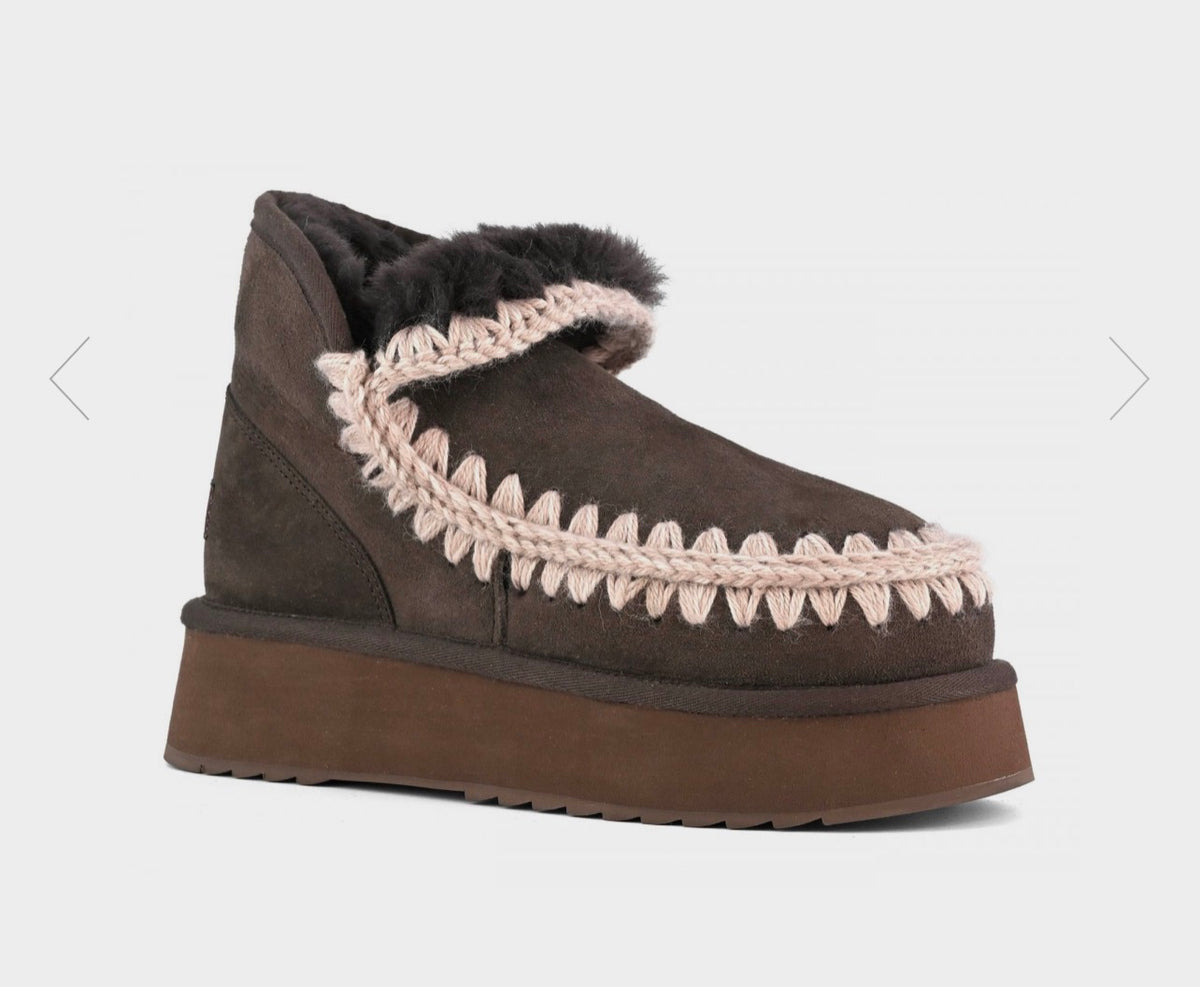 Women's Mini Eskimo Platform Boot MU.FW681000A Mocha