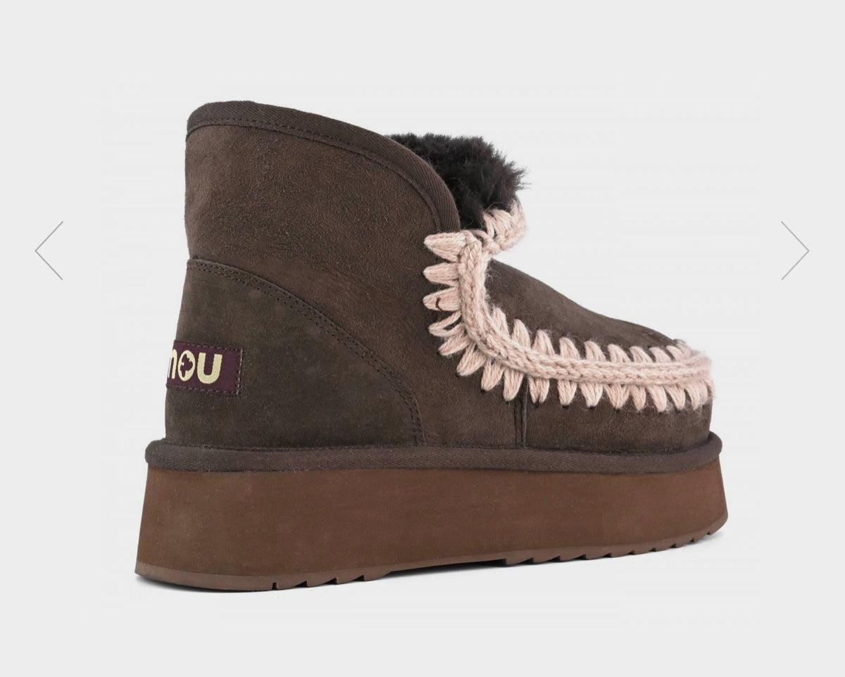 Women's Mini Eskimo Platform Boot MU.FW681000A Mocha
