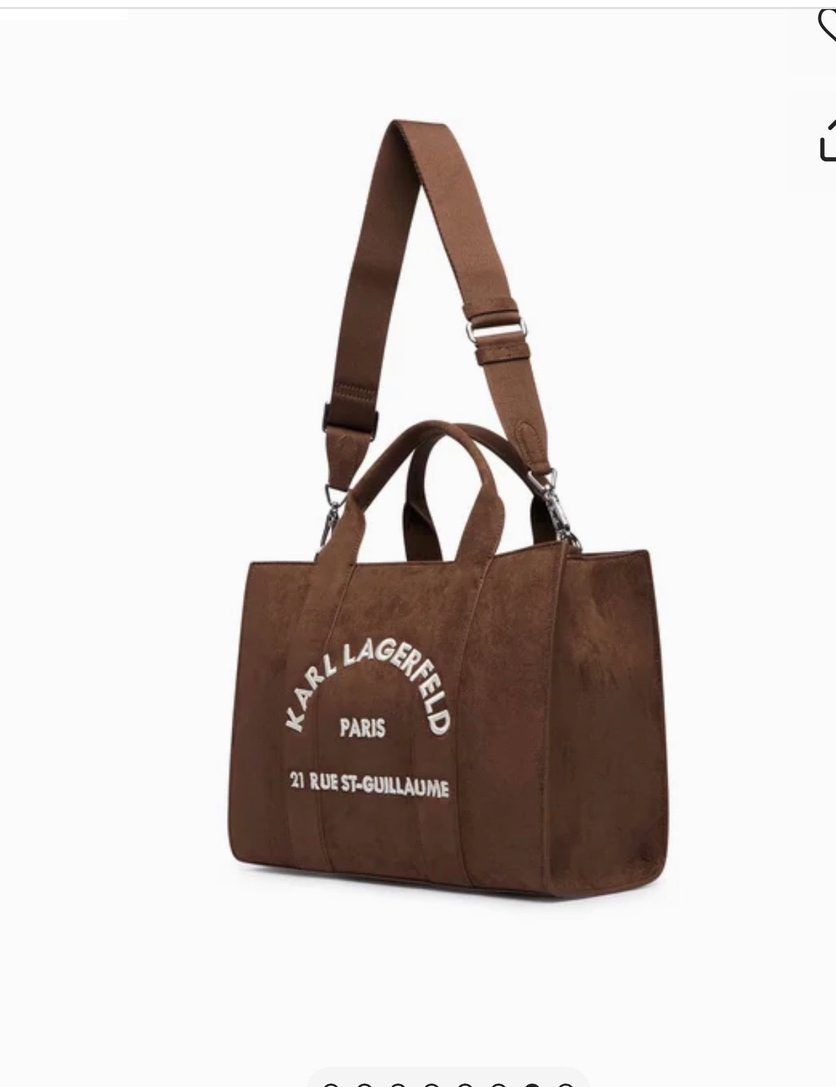 Women's k/rsg md square tote suede B4W30373 451 Tobacco