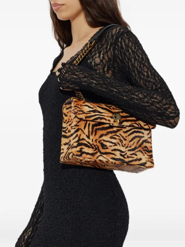 LEATHER KENSINGTON BAG-CAMEL/OTH- LEATHER/OTHER PRINT-187-D2