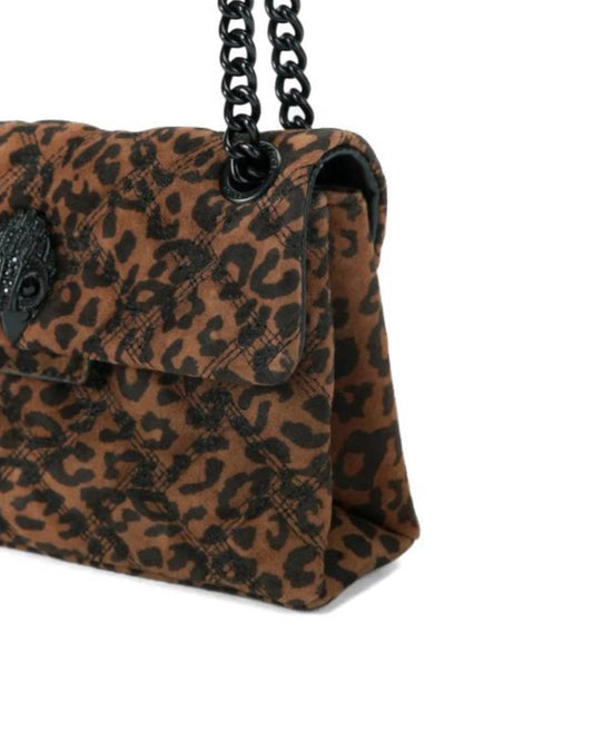 LEATHER MINI KENSINGTON-BROWN/OTH- SUEDE/OTHER PRINT-192-D2