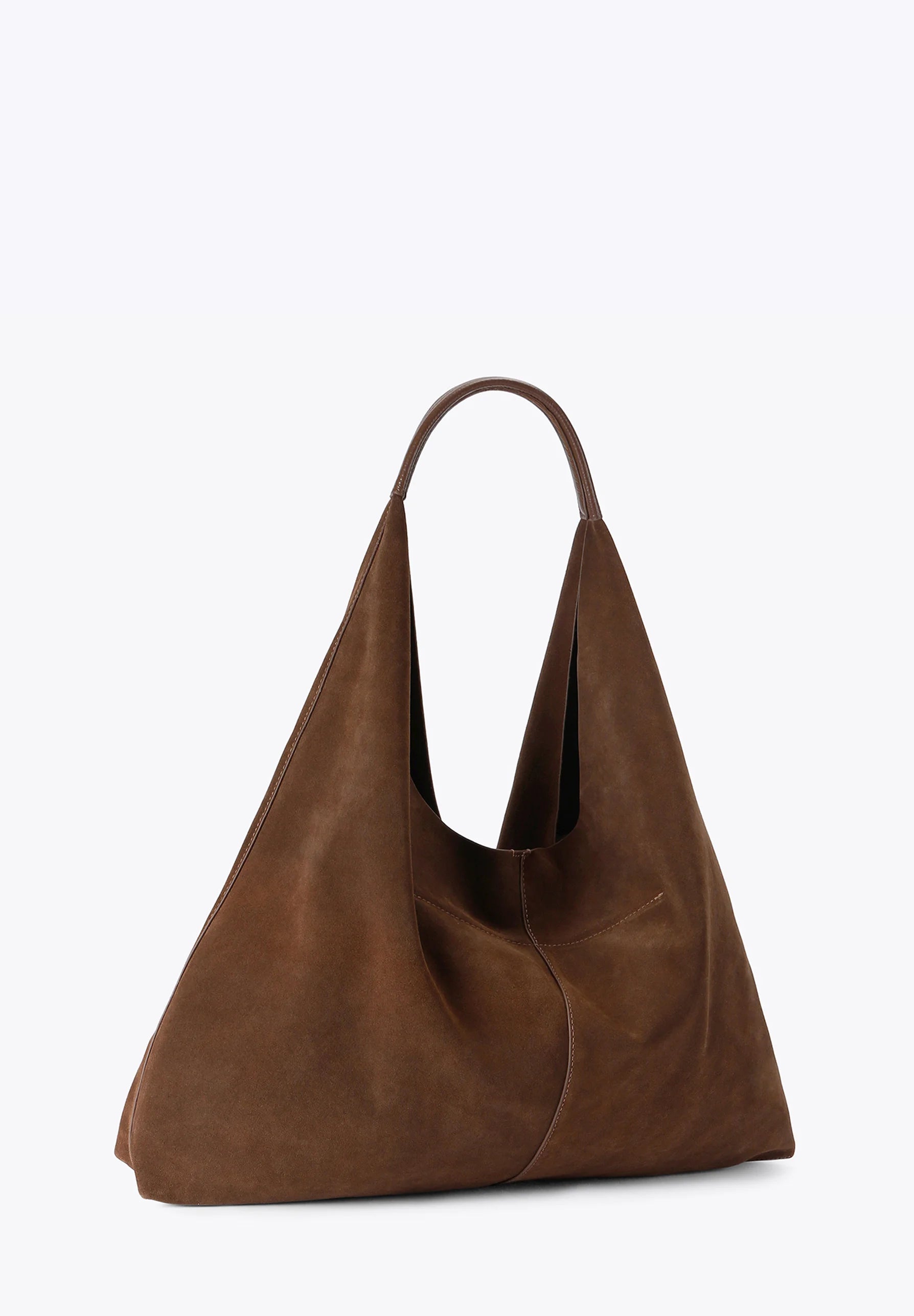 CHELSEA LG SLOUCH HOBO-DARK BROWN- SUEDE-252-D1