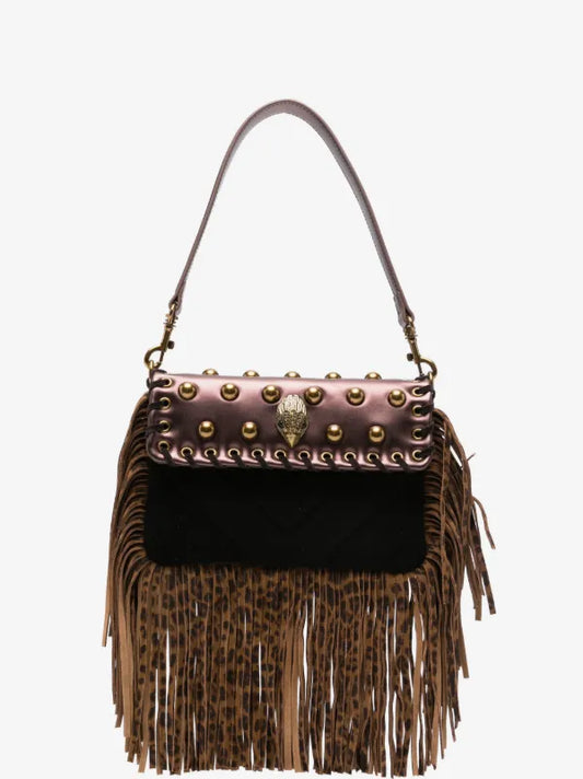SM OXFORD FRINGE SHOULDER- BROWN/OTH-LEATHER/SUEDE-259-D2