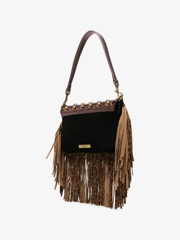 SM OXFORD FRINGE SHOULDER- BROWN/OTH-LEATHER/SUEDE-259-D2