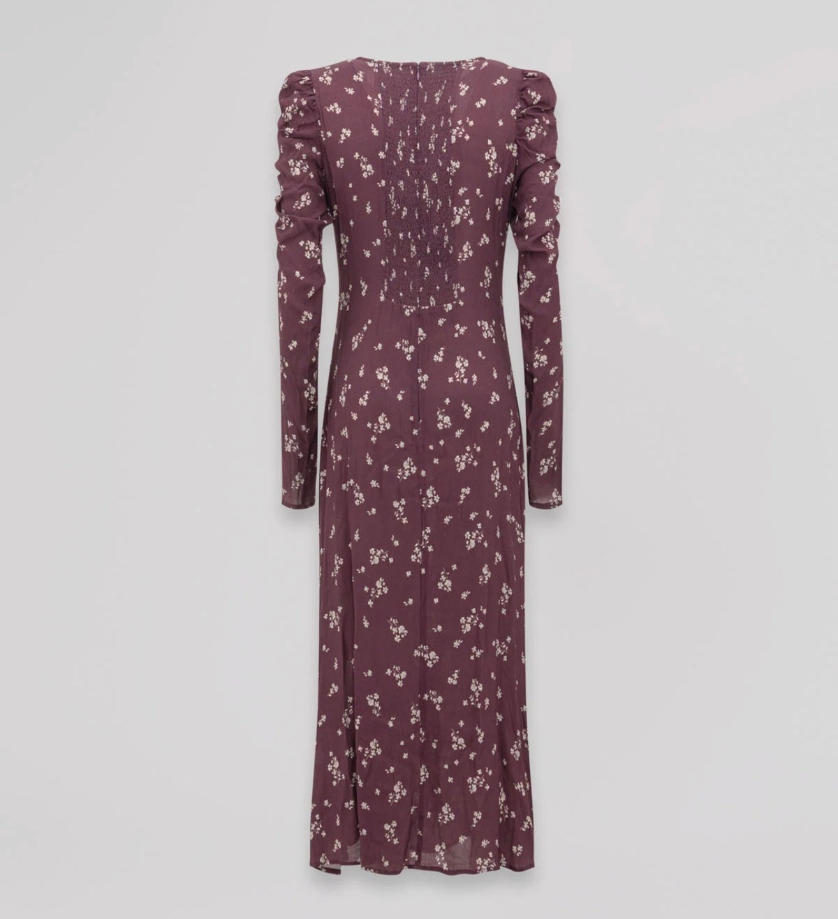 MMABW01792 ABITO MIDI CON ARRICCIATURA LATERALE E BOTTONCINI rose Bordeaux