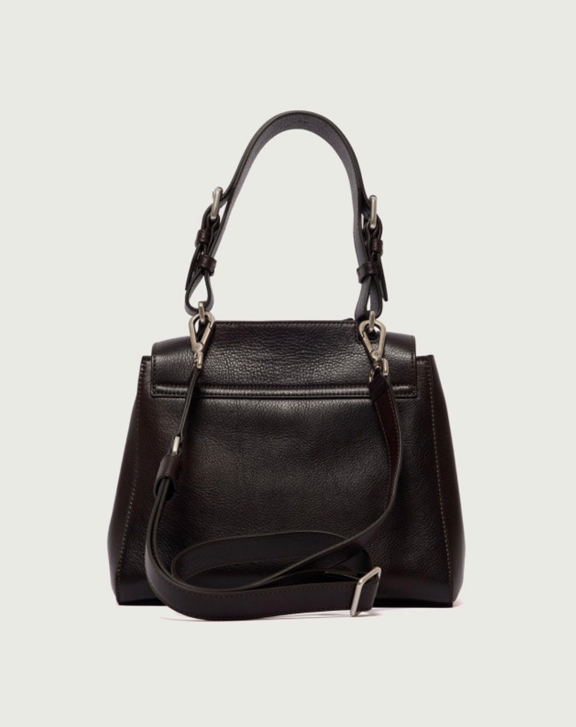 B01999 - BORSA SVEVA LAGOON SMALL A MANO IN PELLE CON TRACOLLA T. moro