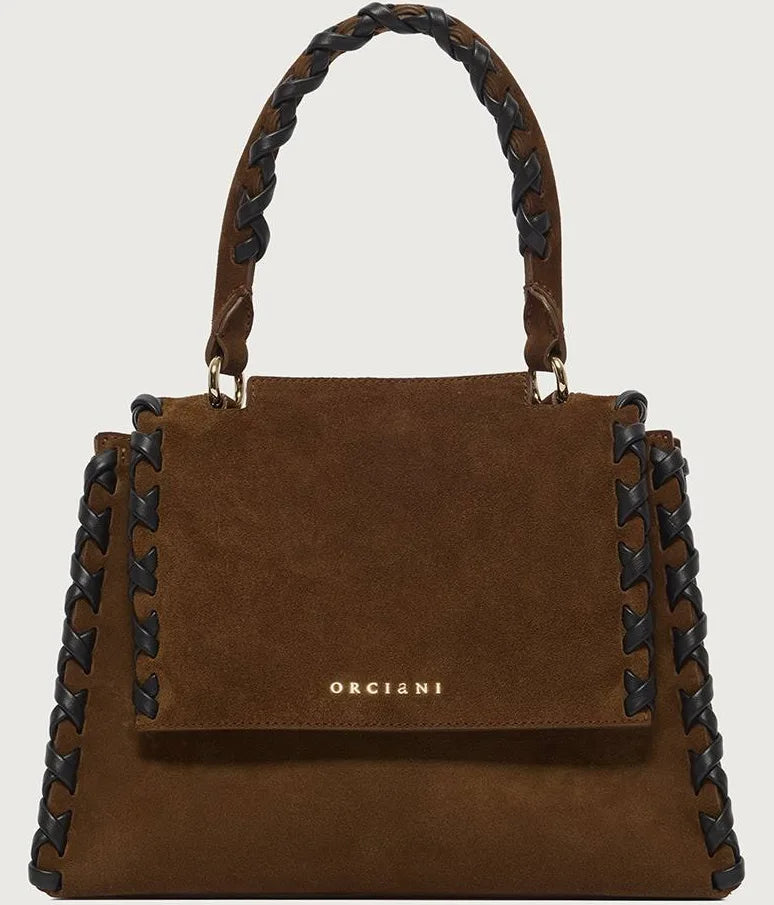 B01999 - BORSA SVEVA PEACH CROSS SMALL A MANO IN SUEDE CON TRACOLLA