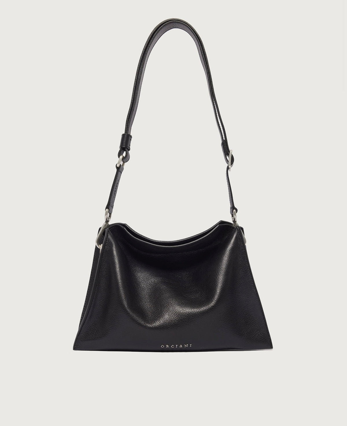 B02230 - BORSA TRINITY LAGOON SMALL A SPALLA IN PELLE Nero