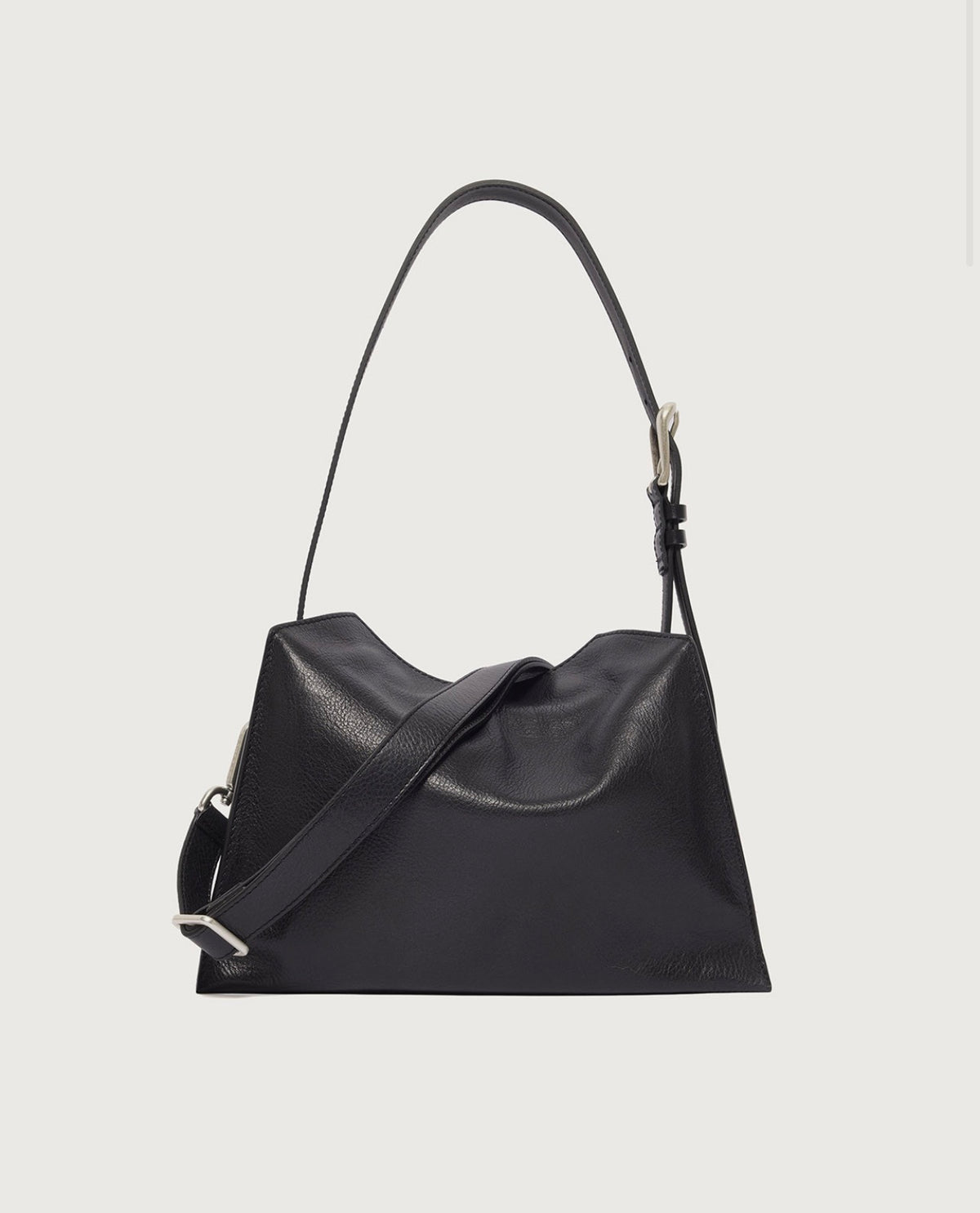B02230 - BORSA TRINITY LAGOON SMALL A SPALLA IN PELLE Nero