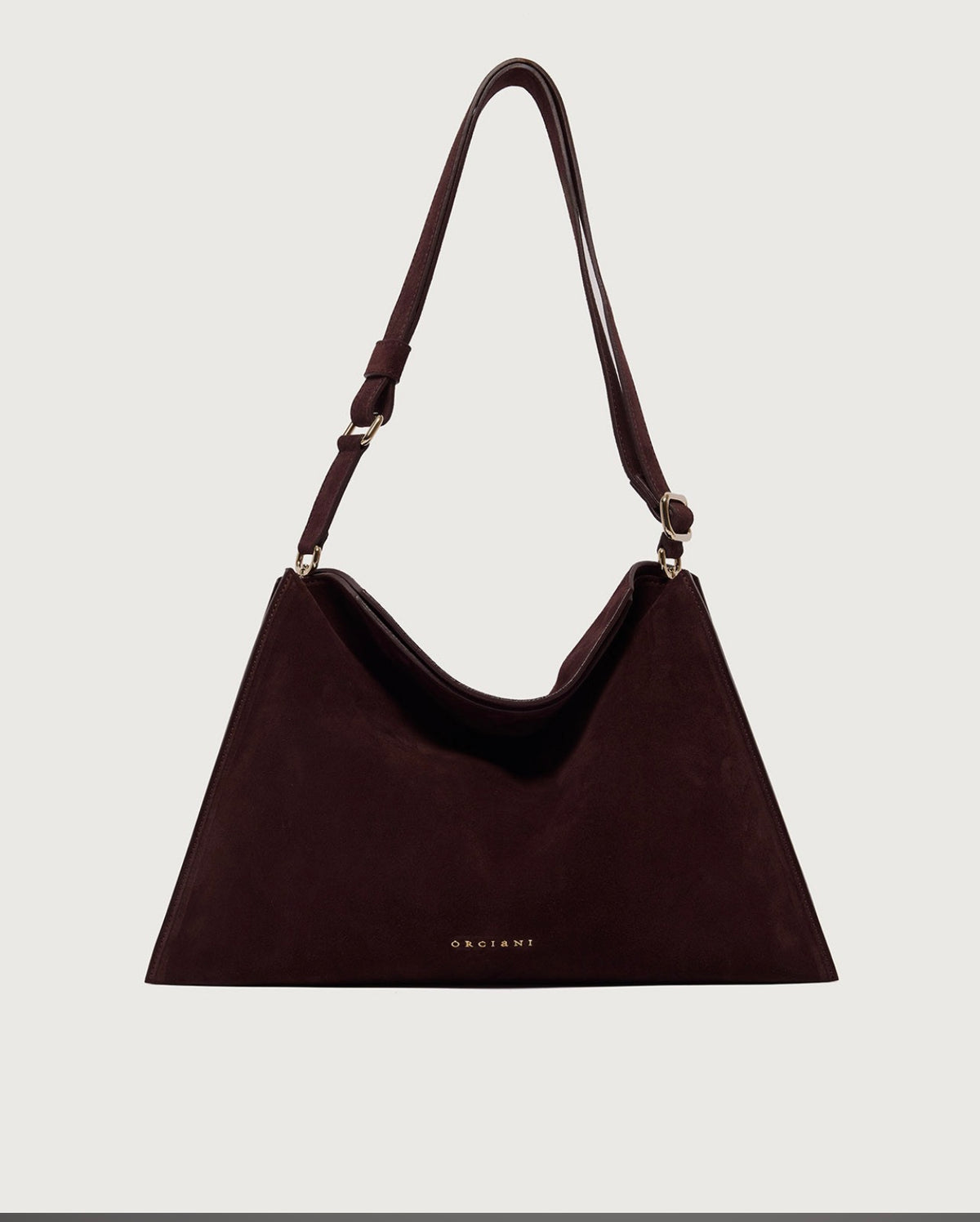 B02230 - BORSA TRINITY PEACH ORO SMALL A SPALLA IN SUEDE E CUOIO Burgundy