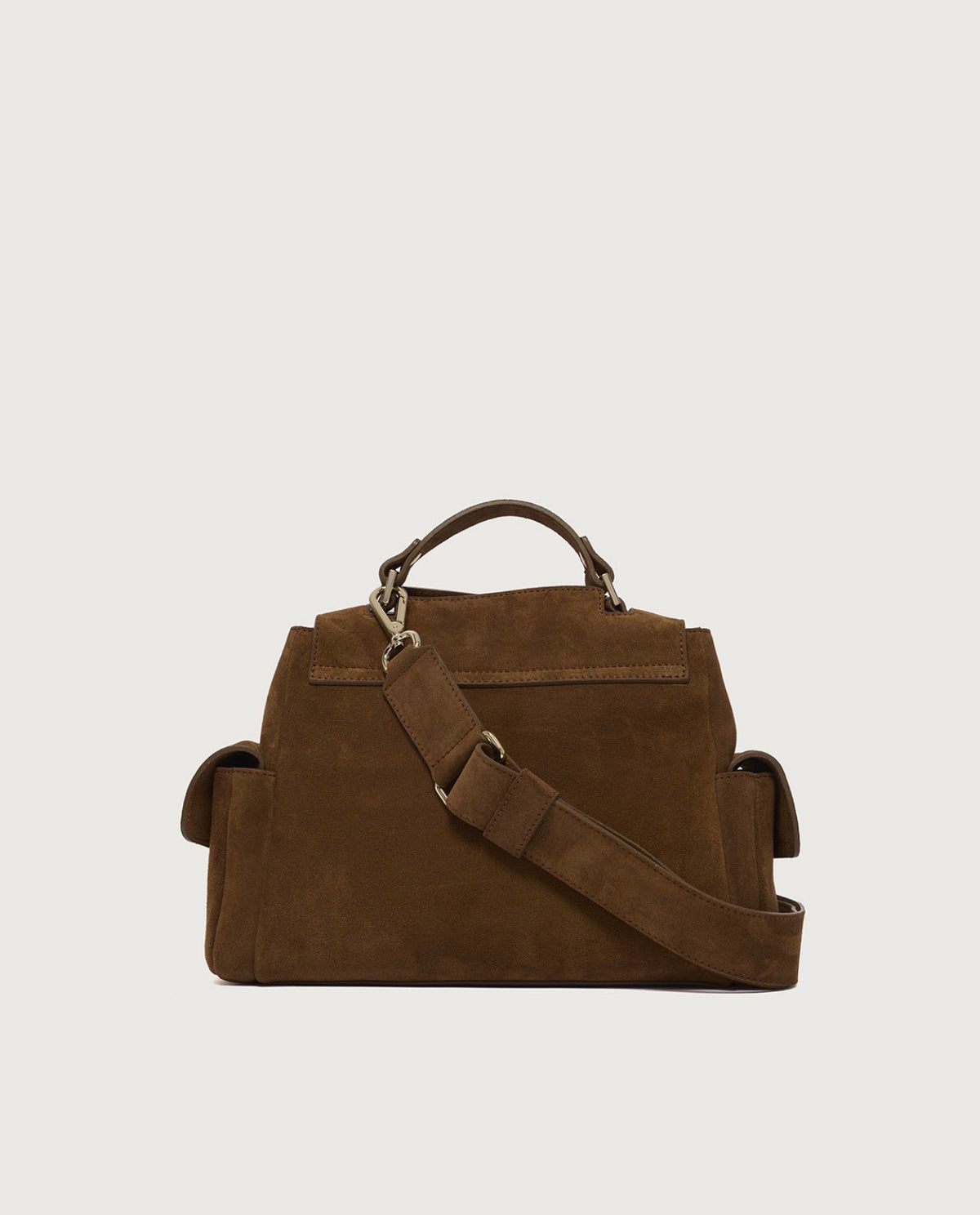 BP1999 - BORSA SVEVA PEACH CARGO SMALL A MANO IN SUEDE CON TRACOLLA Tabacco