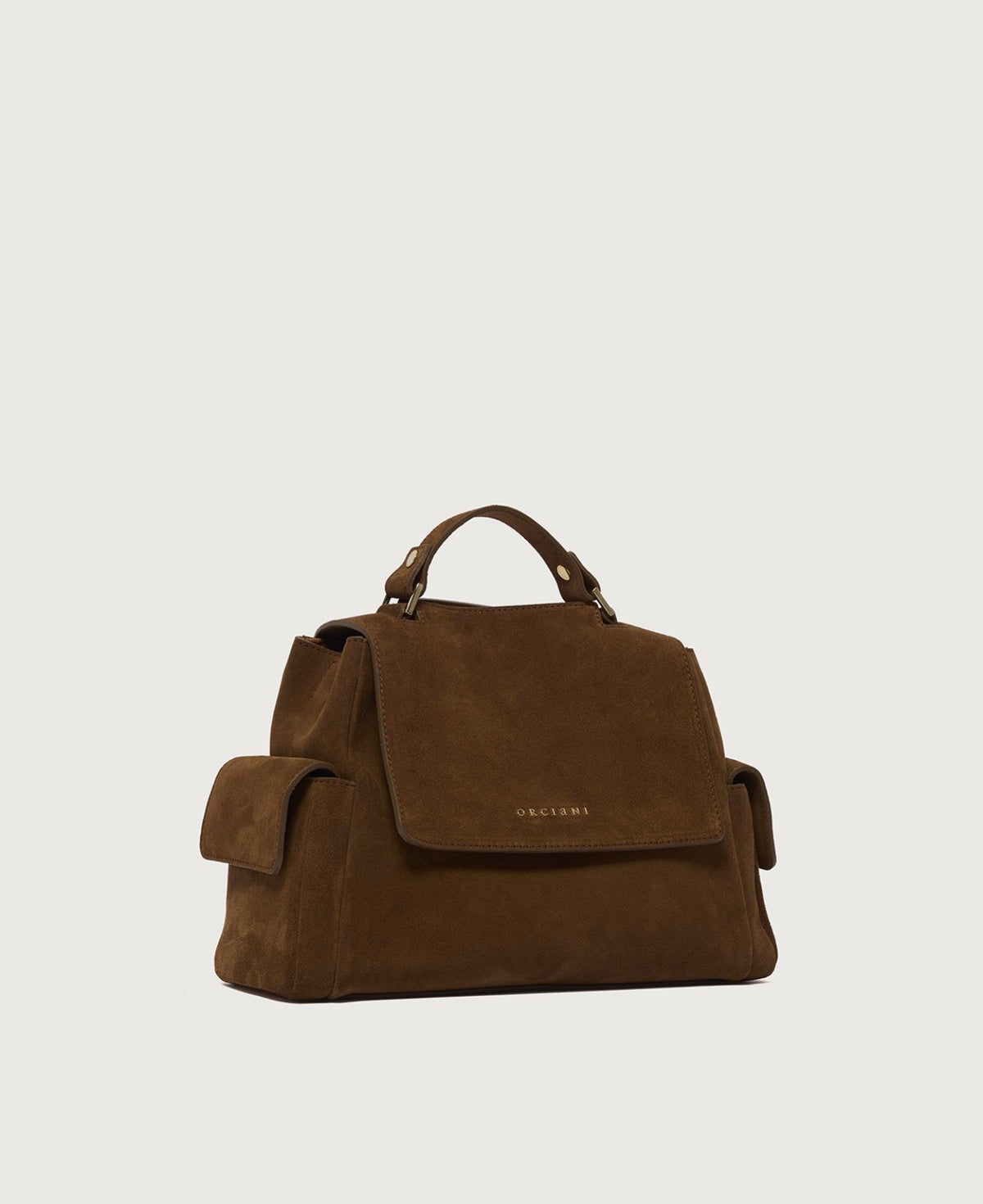 BP1999 - BORSA SVEVA PEACH CARGO SMALL A MANO IN SUEDE CON TRACOLLA Tabacco