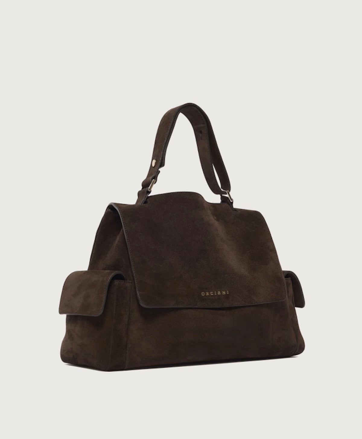 BP1999 - BORSA SVEVA PEACH CARGO SMALL A MANO IN SUEDE CON TRACOLLA T. moro