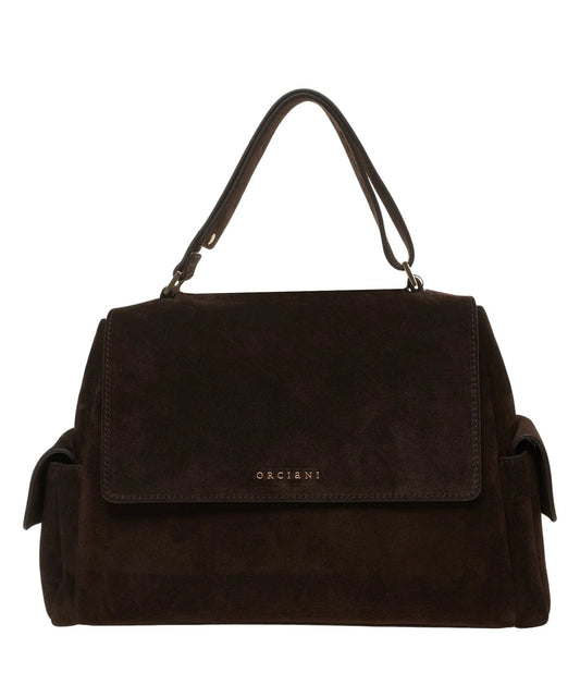 BP2006 - BORSA SVEVA PEACH CARGO MIDI A SPALLA IN SUEDE T. moro