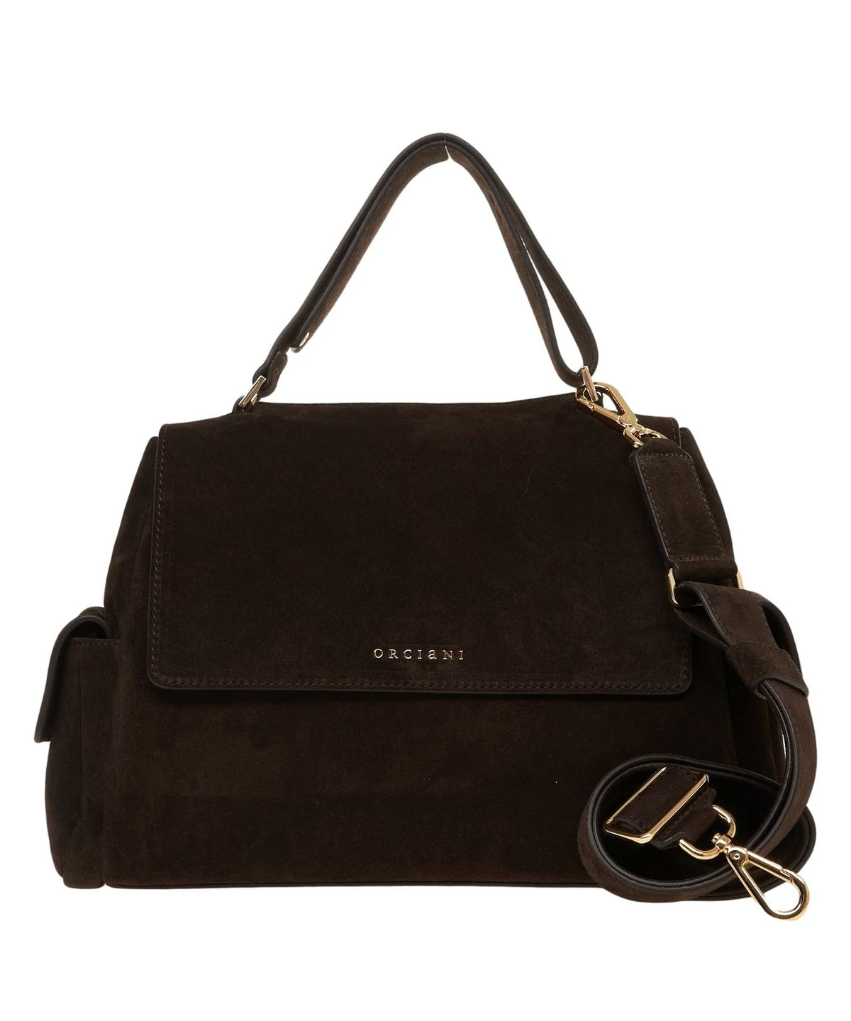 BP2006 - BORSA SVEVA PEACH CARGO MIDI A SPALLA IN SUEDE T. moro