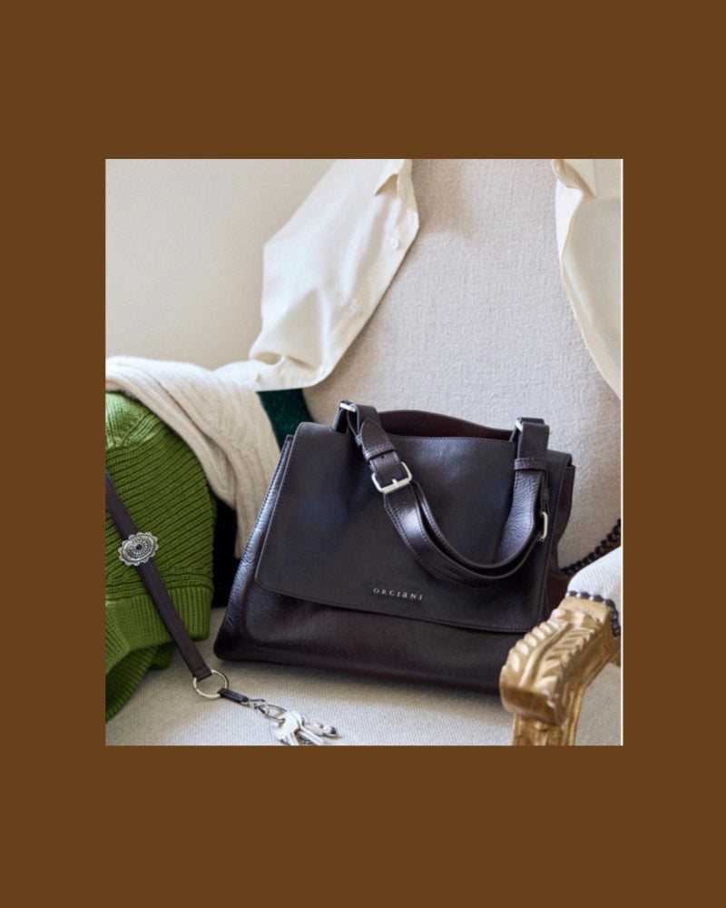 BT2006 - BORSA SVEVA LAGOON MIDI A SPALLA IN PELLE CON TRACOLLA T. moro