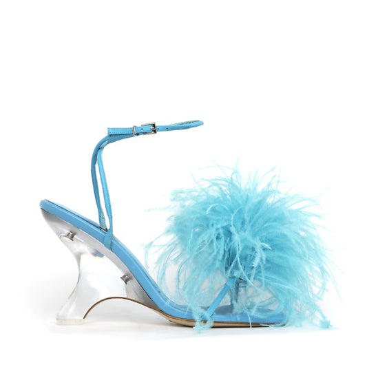 Sandalo Flirt-Alot Blue Clear Cow Leather