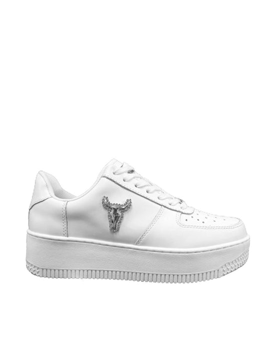 Sneaker Donna RISK White/Silver Brave/Jewelled White