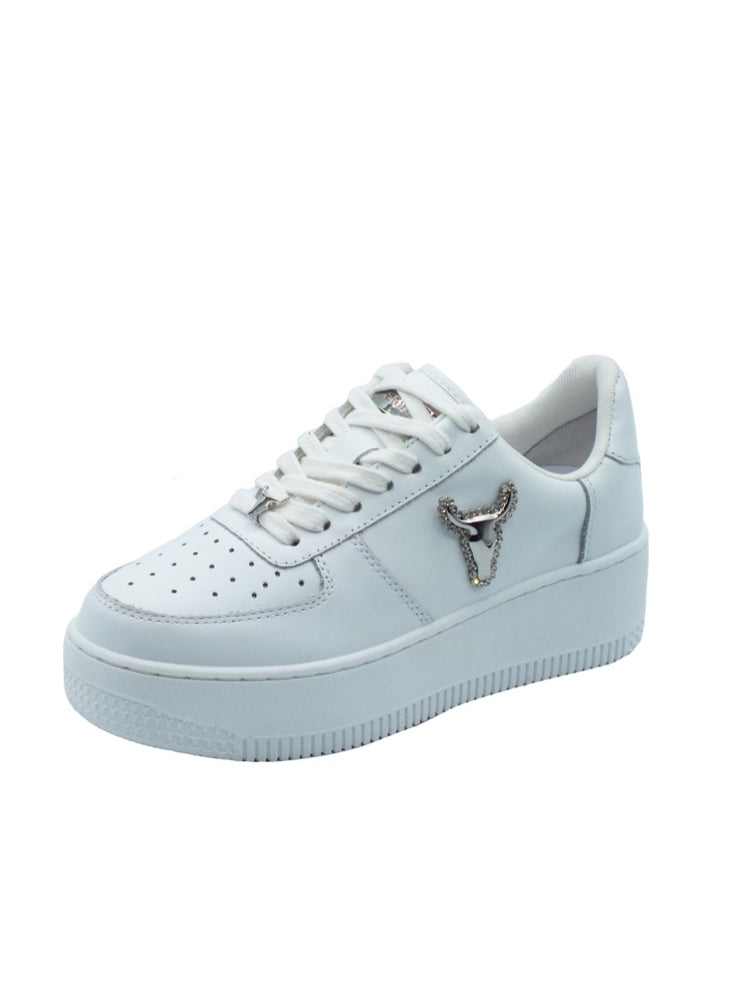Sneaker Donna RISK White/Silver Brave/Jewelled White