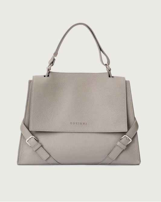 Borsa Donna BT2006 SSE Sveva Sense media a spalla in pelle con tracolla Cenere